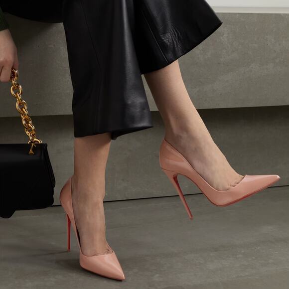 Christian Louboutin So Kate 120mm Patent Leather Pumps Blush Size 39.5 - Picture 3 of 12